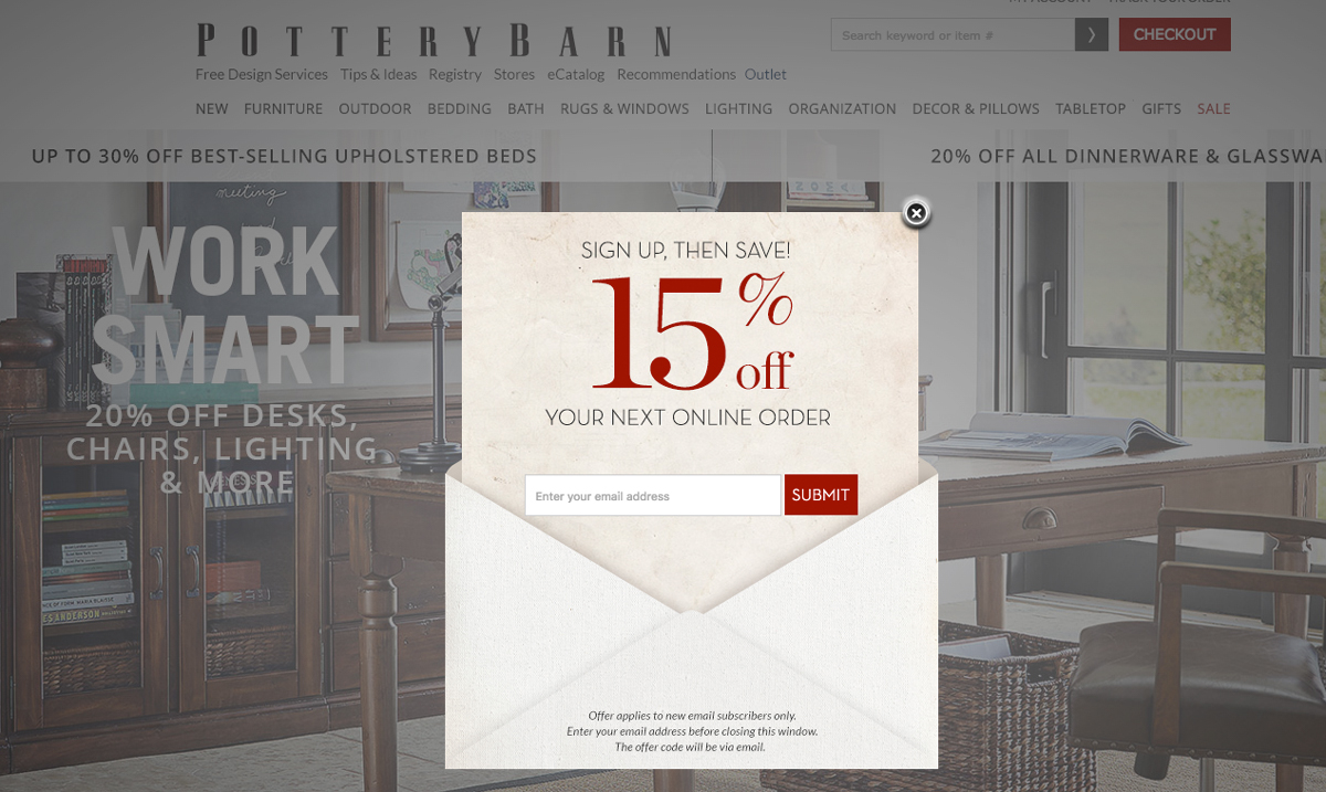 Pottery Barn Pop-Up