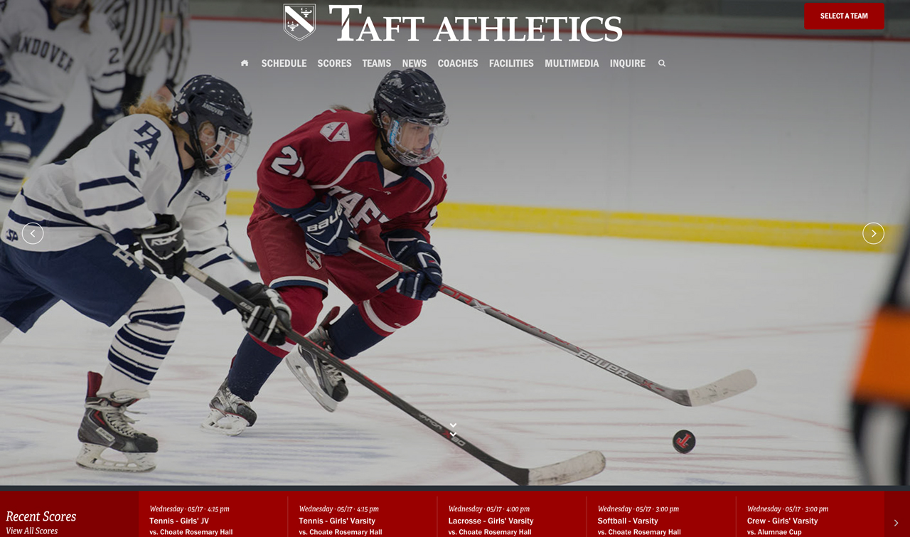 Taft Athletics Microsite